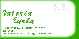 valeria burka business card