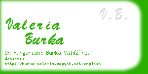 valeria burka business card